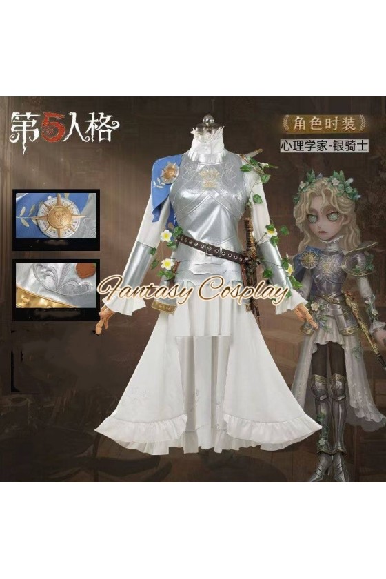 Identity V Psychologist Ada Mesmer The Silver Knight Cosplay Costume